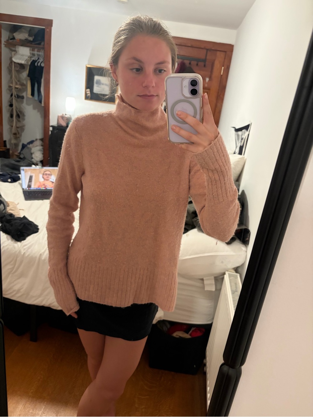 Madewell Blush Pink Turtleneck Sweater